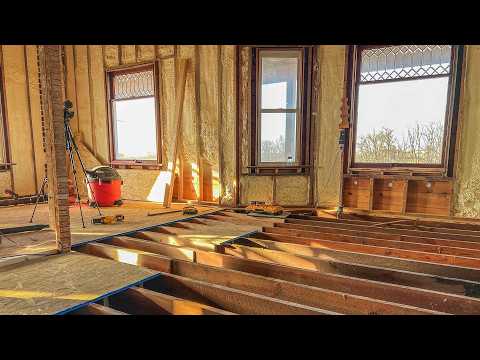 Restoring A $7,000 Mansion: Living Room Floor Rebuild