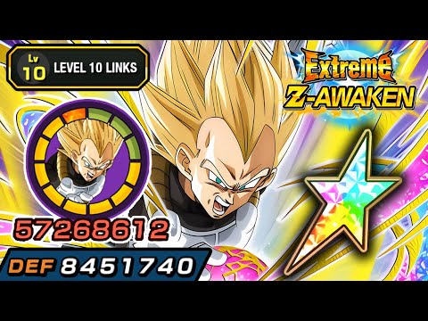 100% EZA SUPER SAIYAN XENO VEGETA LEVEL 10 LINKS + STICKER EFFECT!! Dragon Ball Z Dokkan Battle