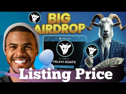 GOAT Airdrop Listing and Withdrawal ~ Do this or lose your GOAT Airdrop | GOAT listing price