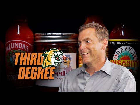 NMU 's President Dr. Tessman Gets Sweaty Forearms While Eating Spicy Cheese Curds | Third Degree