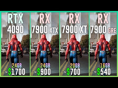 RTX 4090 vs RX 7900 XTX vs RX 7900 XT vs RX 7900 GRE - Test in 25 Games