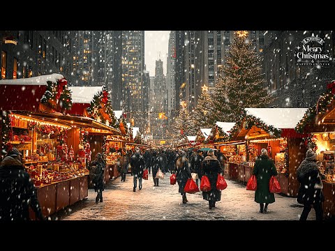 Beautiful Snowy Christmas Ambience 🎁 Top Christmas Songs of All Time, Peaceful Christmas Piano Music