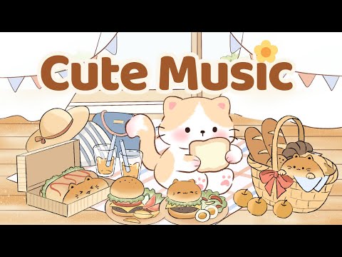 Cute Music 🍔🥐Lofi Kitty 🧡🍋1 Hour Cafe Song🍰Stream cafe☕ cute & relaxing 🎶 Make Your Day Better💖