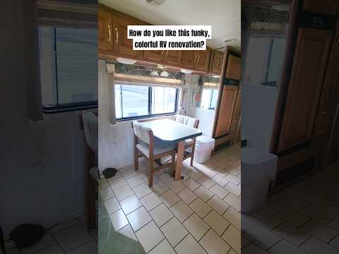 Team color or monochromatic RV renovations? #renovation #rvreno #shortsvideo