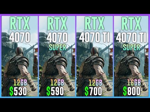 RTX 4070 vs RTX 4070 SUPER vs RTX 4070 TI vs RTX 4070 TI SUPER - Test in 20 Games