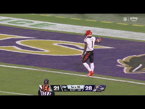 70-yard TD! Burrow, Chase decimate Ravens with deep ball for six