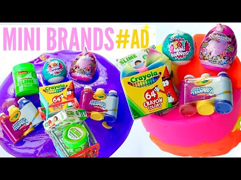 Unboxing Mini Brands + Adding SLIME// Mixing Zuru Mini Brands Into SLIME