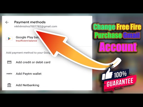 How to Change Free FIre Payment Method Email Account | How to change free fire in-app purchase gmail