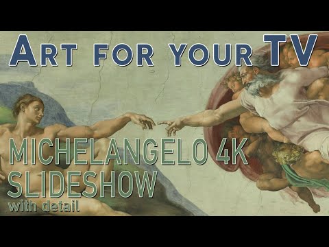 MICHELANGELO | Vintage Art TV | Relaxing Art Screensaver | Renaissance Paintings Slideshow (4K)