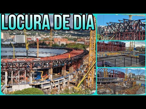 🔴OBRAS CAMP NOU (3 de Octubre)⚠️Dia con muchos trabajos