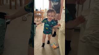 Tiny shorts #toddlercomedy #toddler #cuteness #cutetoddler #baby #funnymoments #funny #funnyvideo