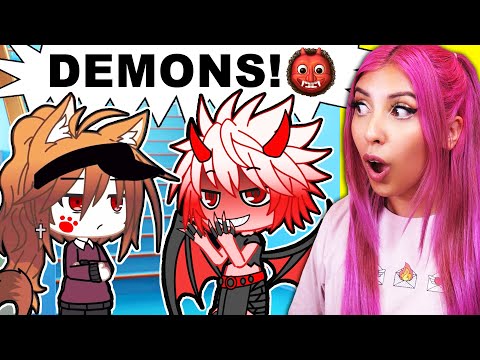 Alpha in an All DEMON School 👿 (Gacha Life Mini Movie Reaction)