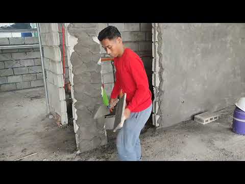 basic cement plastering (rough finish) #work#plastering#aboutconstruction