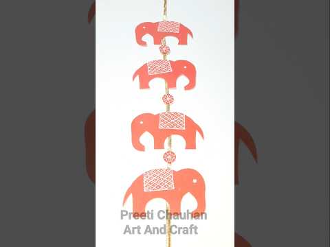 Diwali Decoration Ideas With Paper | Elephant Wall hanging Craft | Diwali Decor #shorts