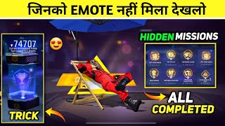 All Hidden Achievements Missions Complete Trick 😍 - 8000 Points Kaise Milega | Emote Trick Free Fire