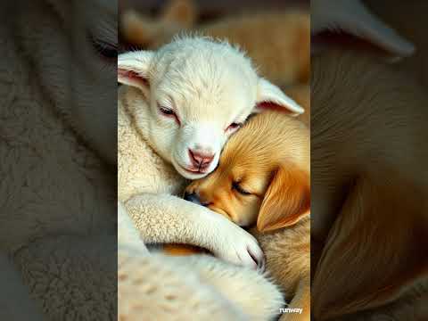 The Cutest Lamb and Puppy Friendship