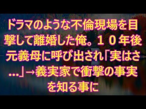 ドラマのような不倫現場を目撃して離婚した俺。１０年後元義母に呼び出され「実はさ…」→義実家で衝撃の事実を知る事に【総集編】