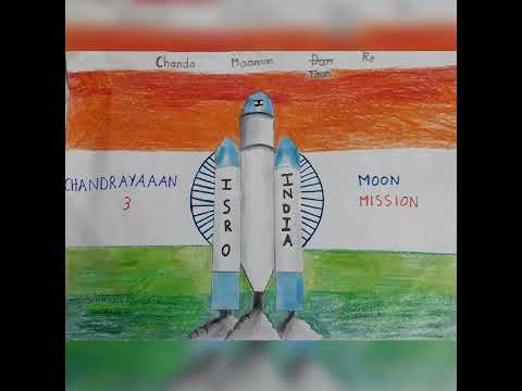 CHANDRAYAAN 3 IS LANDED ON MOON SURFACE CHANDRAYAAN 3 DRAWING