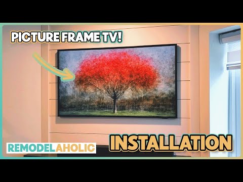 How to Install Picture Frame TV on Shiplap Wall above a Fireplace