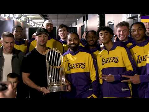 Lakers Celebrate Dodgers World Series Championship | Nov 8, 2024