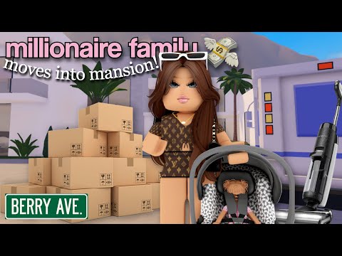 Millionaire Family Moves into Mansion 💸 | Roblox Berry Avenue Roleplay