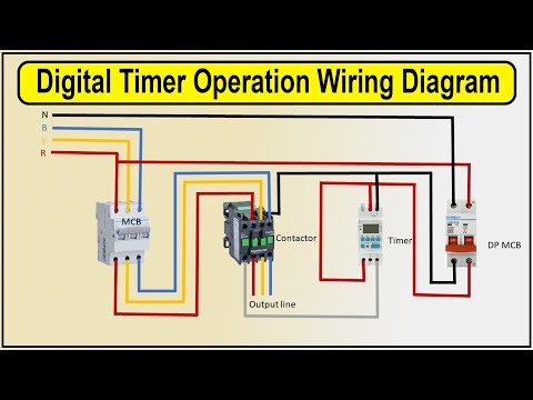 How To Make Digital Timer Operation Wiring Diagram | timer switch