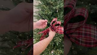 A simple way to decorate your Christmas tree this year using ribbon! 🌲🎀 #shorts #diy #christmas