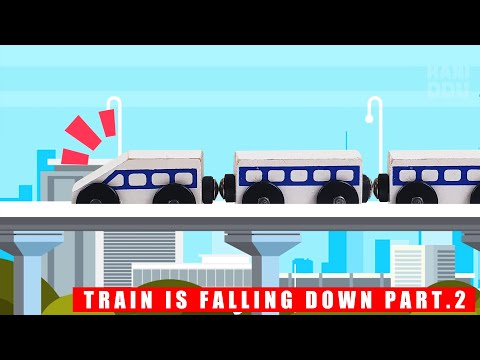 Train is falling down Part.2 | The driver is sleeping | Car toys play