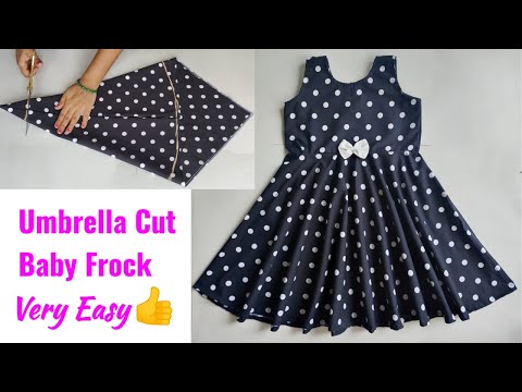 Umbrella cut Baby frock cutting and stitching | Baby Frock cutting and stitching