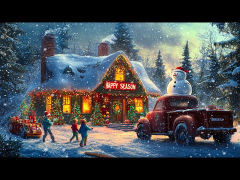 Beautiful Snowy Christmas Ambience 🎁 Top Christmas Songs of All Time, Peaceful Christmas Piano Music