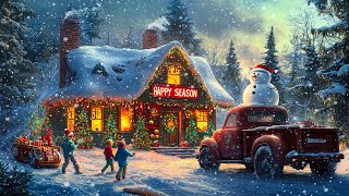 Beautiful Snowy Christmas Ambience 🎁 Top Christmas Songs of All Time, Peaceful Christmas Piano Music