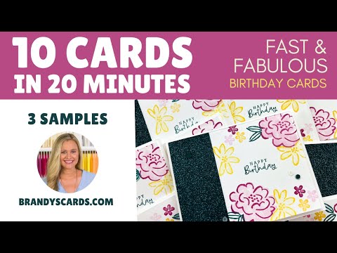 Fast & Fabulous: 10 Happy Birthday Cards in 20 Minutes with Brandy Cox | Darling Details Stamp Set