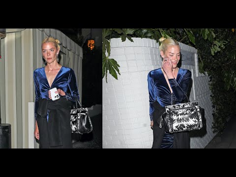 Jaime King Rocks A Blue Velvet Dress As She Steps Out For A Night Out At The Chateau Marmont Hotel!