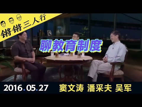 锵锵三人行20160527聊教育制度(窦文涛 潘采夫 吴军)