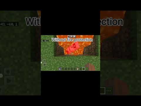 Can a iron golem survive lava using a fire protection potion #shorts