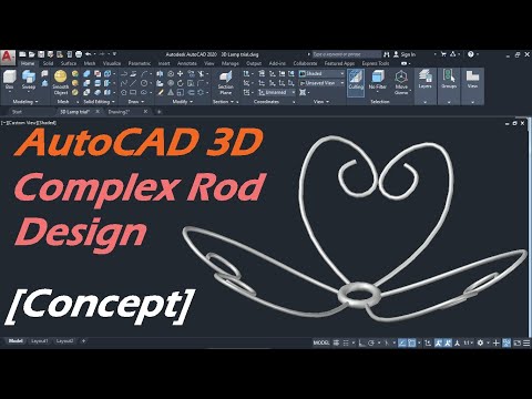 AutoCAD 3D - Complex Rod Design Concept