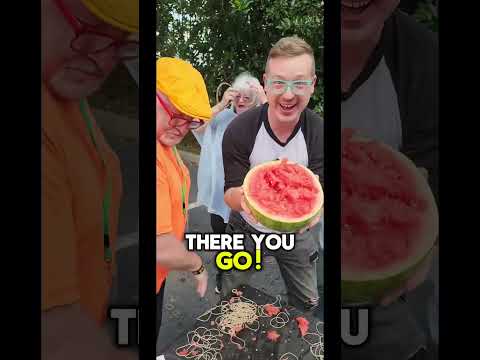 How Many Rubber Bands Did It Take? Watermelon Explodes!