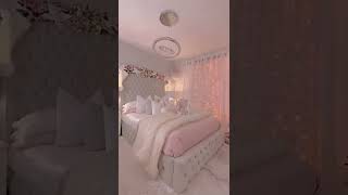 Dreamy Christmas bedroom #shorts #bedroom #lightbedroom #dreamyberdoom