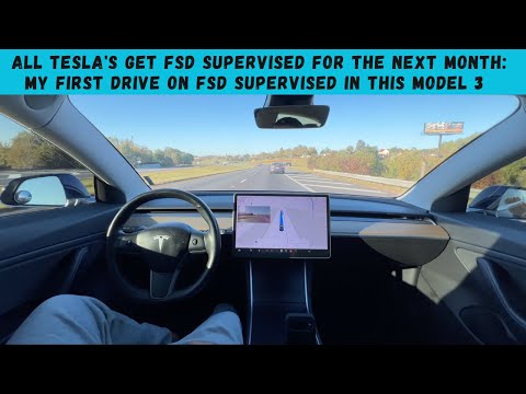 All Tesla's Get FSD Supervised For The Next Month: My First Drive On FSD Supervised In This Model 3