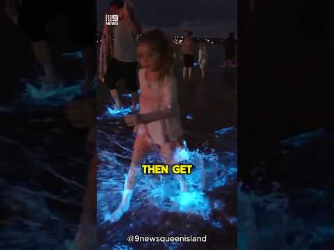 Get Out Of The Water If It Glows Blue 😨 #viral