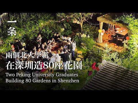 兩個北大學霸，在深圳10萬一平的地段，造了80個花園Two Peking University Graduates Build 80 Gardens in Downtown Shenzhen