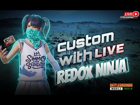 BGMI CUSTOM ROOM LIVE | UC GIVEAWAY OR ROYAL PASS | PUBG LIVE/ BGMI LIVE/ CUSTOM ROOMS | REDOX NINJA