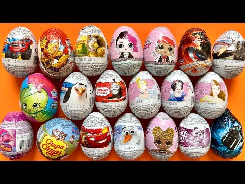 Asmr 20 chocolate eggs Unboxing surprises Oddly Satisfying Relaxing sounds