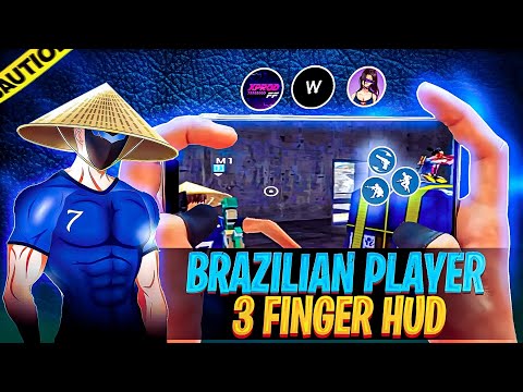 Brazilian 🇧🇷 Fastest [ 3 FINGER ] Custom HUD In Free Fire 🤯 | Batter Than PC Players