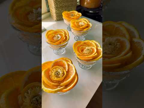 Orange flower cups 🍊 #abirzkitchen #orange #dessert