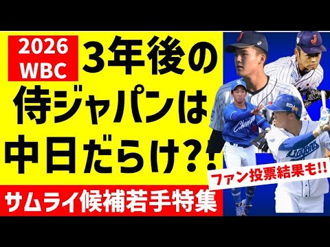 【中日ドラゴンズ】3年後の侍ジャパン中日若手だらけな件ｗｗ【WBC日本代表】