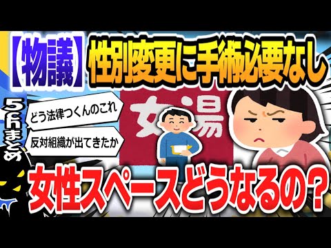 【５ｃｈスレまとめ】【性別変更】女性スペースを守る会「女性と女児の安心安全を確保する為に男性器がある限りは女性スペースの利用はできないとする法律を」【ゆっくり】