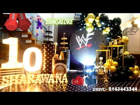 WWE super stars theme balloon decoration | WWE | WWE balloon decoration | JHON SENA DECORATION | DIY