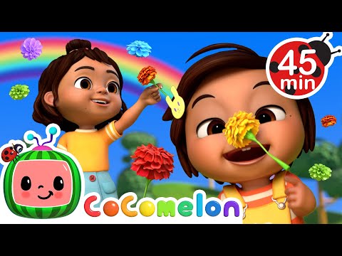 Nina's Rainbow Discovery! (Learn Colors) + More Nina's Familia! | CoComelon Nursery Rhymes & Songs