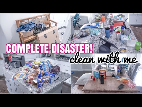 COMPLETE DISASTER CLEAN WITH ME | MESSY HOUSE TRANSFORMATION | REAL LIFE MESS